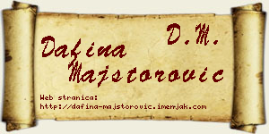 Dafina Majstorović vizit kartica